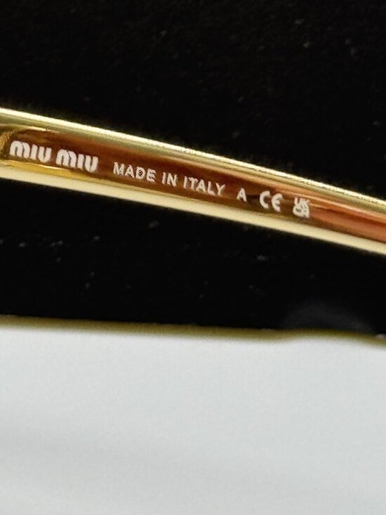 New Miu Miu MUA57S 5AK20S Oversized Gold Yellow Sunglasses MU A57S main image 9